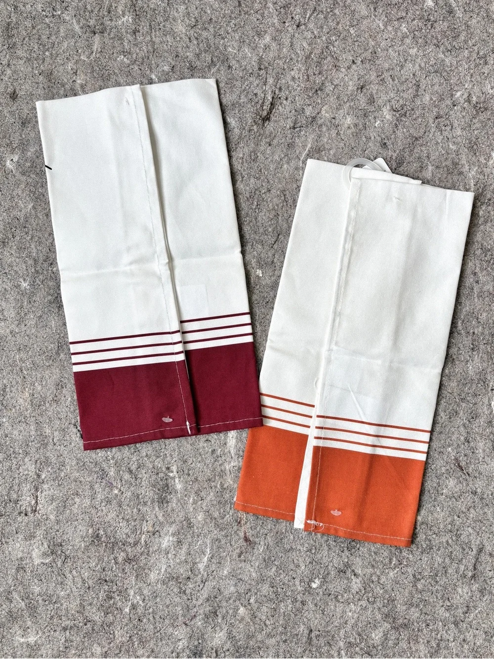 Thanksgiving food themed tea towels cranberries pumpkin pie 100% cotton